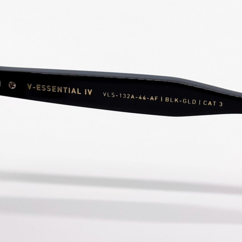 NEW VALENTINO SUNGLASSES VLS-132A BLACK/GRAY MEN ROUND EYEWEAR - Picture 6 of 8